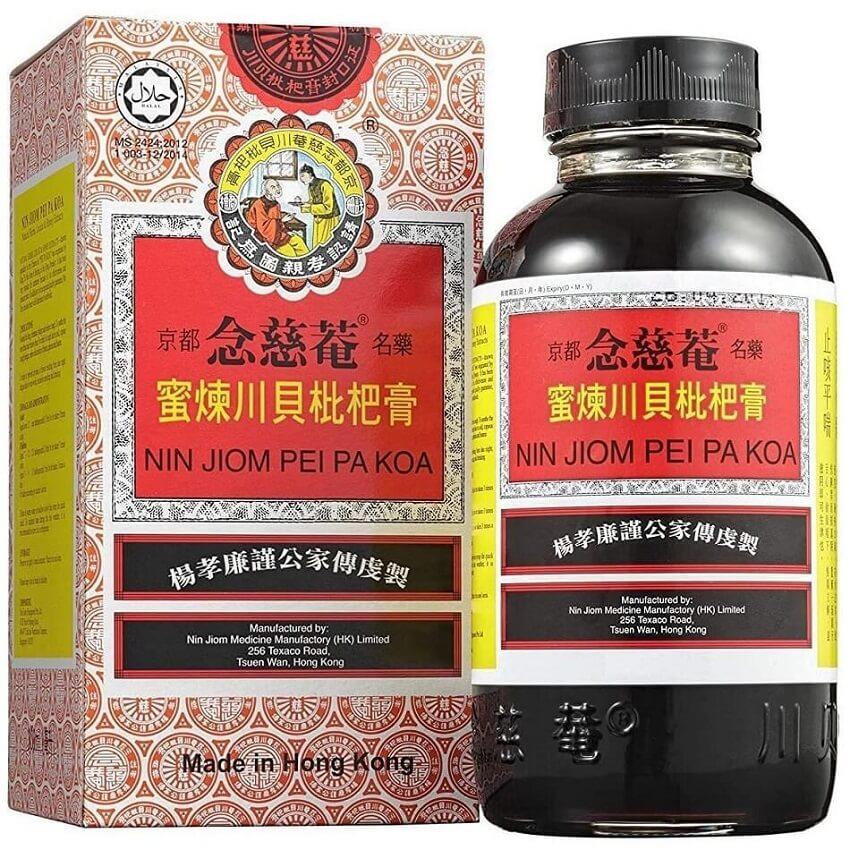 4 Bottles of Nin Jiom Pei Pa Koa Honey Loquat (10 fl.oz) - Buy at New Green Nutrition