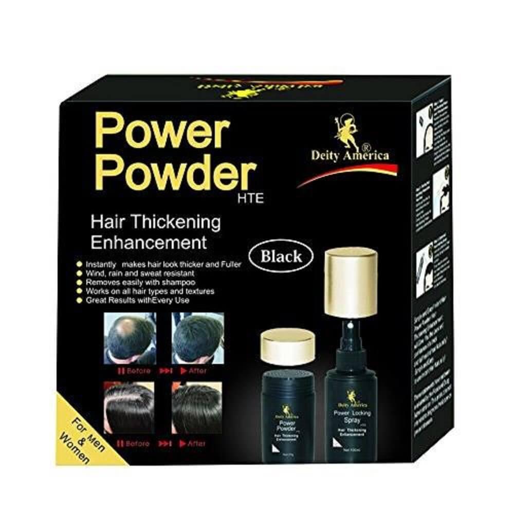 Deity America Hair Thickening Enhancement Black Color 2 Set (22g Powder + 100ml Spray) - Buy at New Green Nutrition