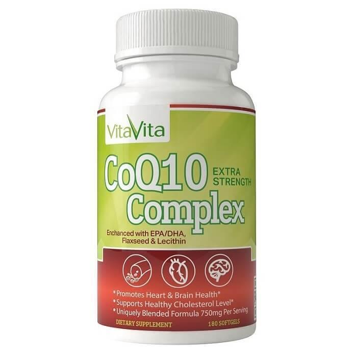 Extra Strength CoQ10 Complex, Enhanced with EPA/DHA, Lecithin, Flaxseed and Vitamin E (180 Softgels) - Buy at New Green Nutrition