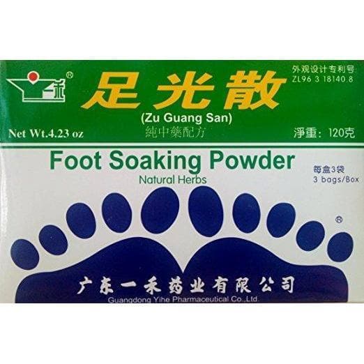 Foot Soaking Powder (Zu Guang San), Helps Smelly Feet, Sweat, & Corn Callus, Natural Herbs (3 Bags) - Buy at New Green Nutrition