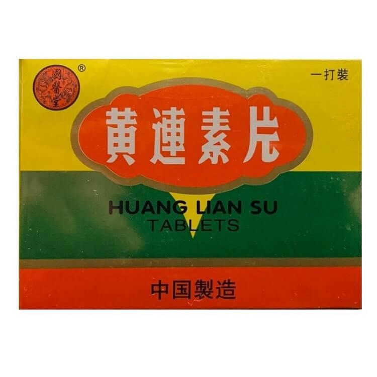 Huang Lian Su Tablets 12 Bottles (144 Tablets Total) - Buy at New Green Nutrition