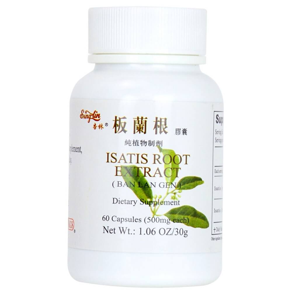 Isatis Root Capsules (Ban Lan Gen), Maximum Strength 500mg (60 Capsules) - Buy at New Green Nutrition