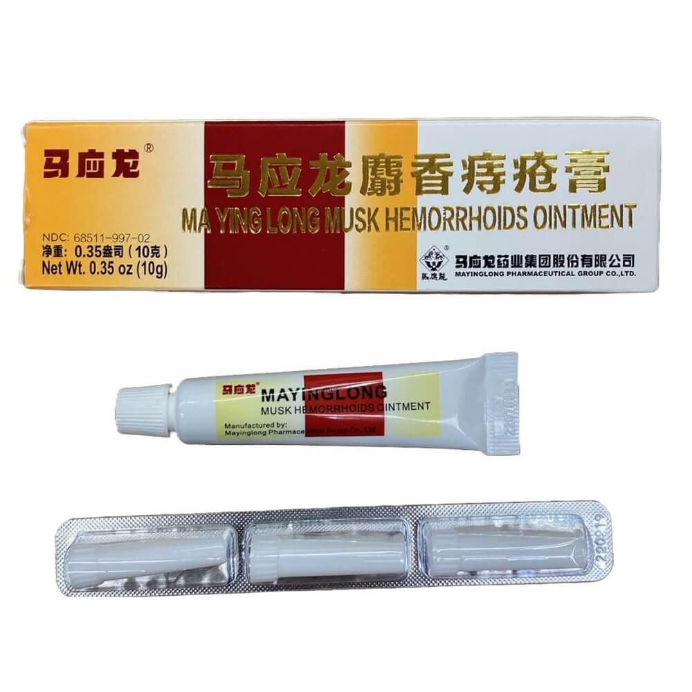 Ma Ying Long Hemorrhoids Ointment Cream with English Label & Instructions - Buy at New Green Nutrition