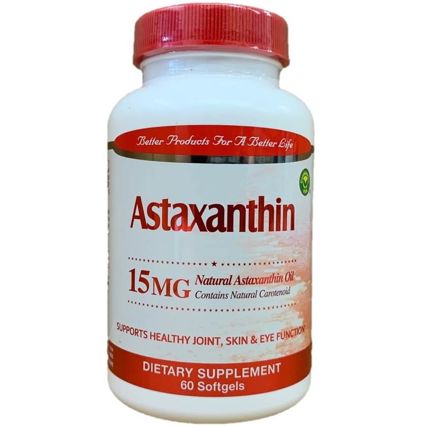 Natural Astaxanthin 15mg (60 Softgels) - Buy at New Green Nutrition