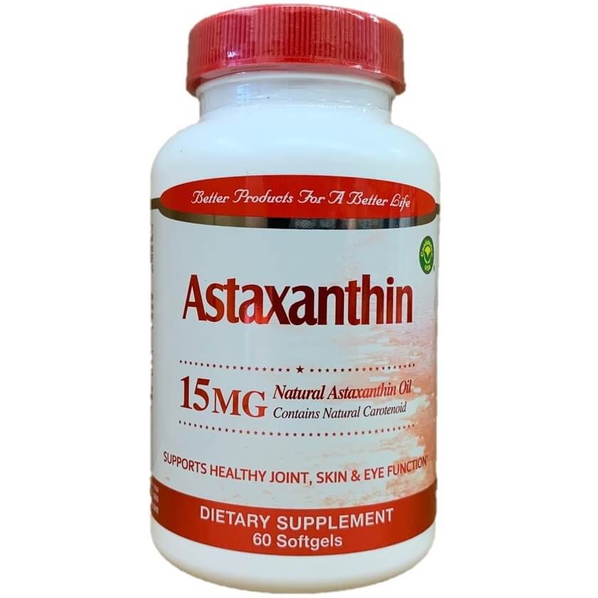 Natural Astaxanthin 15mg (60 Softgels) New Green Nutrition