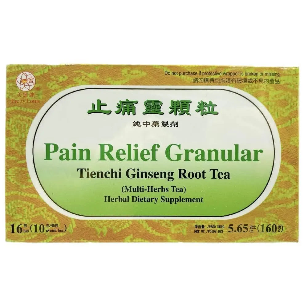 Pain Relief Granular Tienchi Ginseng Root Tea (16 Teabgas) New Green