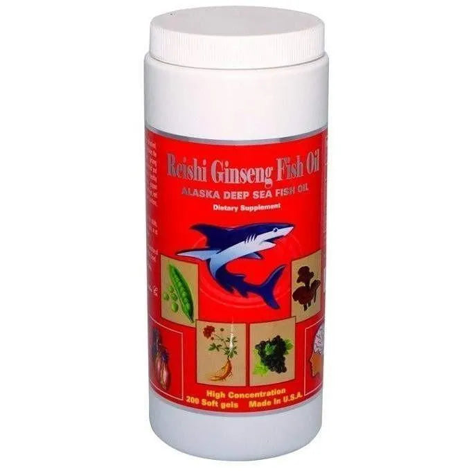 Reishi Ginseng Fish Oil (200 Softgels) New Green Nutrition