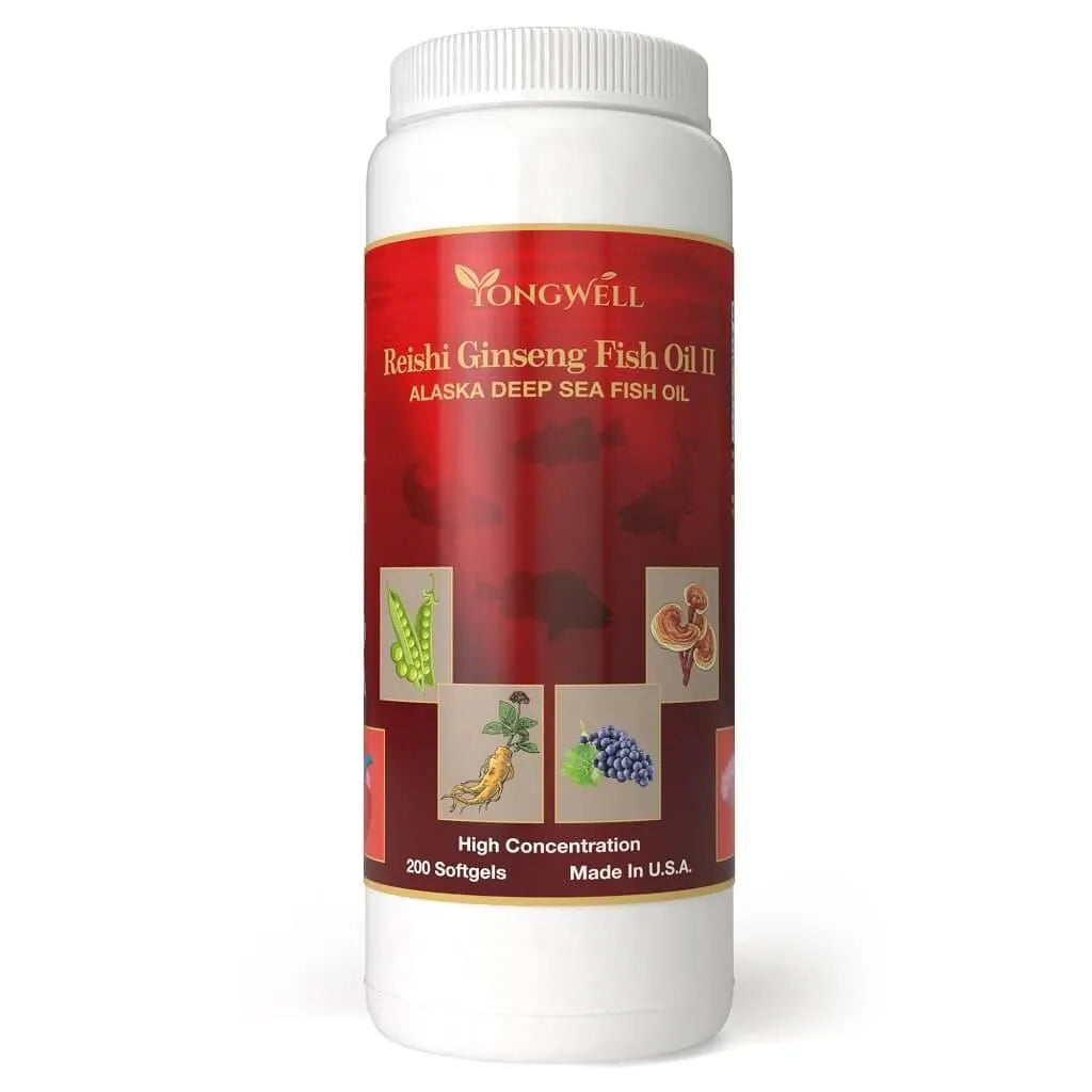 Reishi Ginseng Fish Oil II (200 Softgels) New Green Nutrition