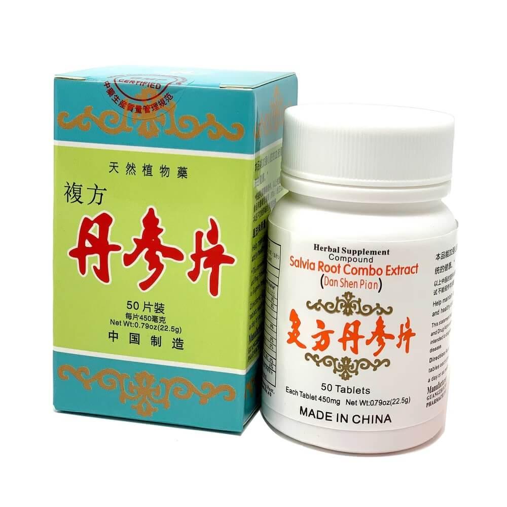 10 Boxes of Compound Dan Shen Pian, Salvia Root Combo (50 tablets) - Buy at New Green Nutrition