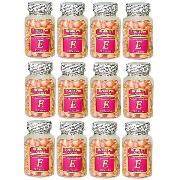12 Bottles Nu Health Avocado Vitamin E Skin Oil Moisture Complex (90 Caps) - Buy at New Green Nutrition