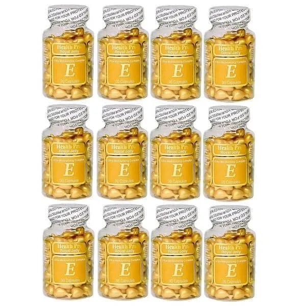 12 Bottles Nu-Health Royal Jelly Vitamin E Skin Oil Moisture Complex (90 Caps) - Buy at New Green Nutrition