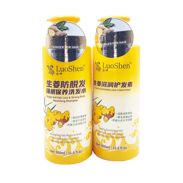 2 Bottles LuoShen Ginger Hair Regeneration Shampoo 900ml (31.6oz) - Buy at New Green Nutrition