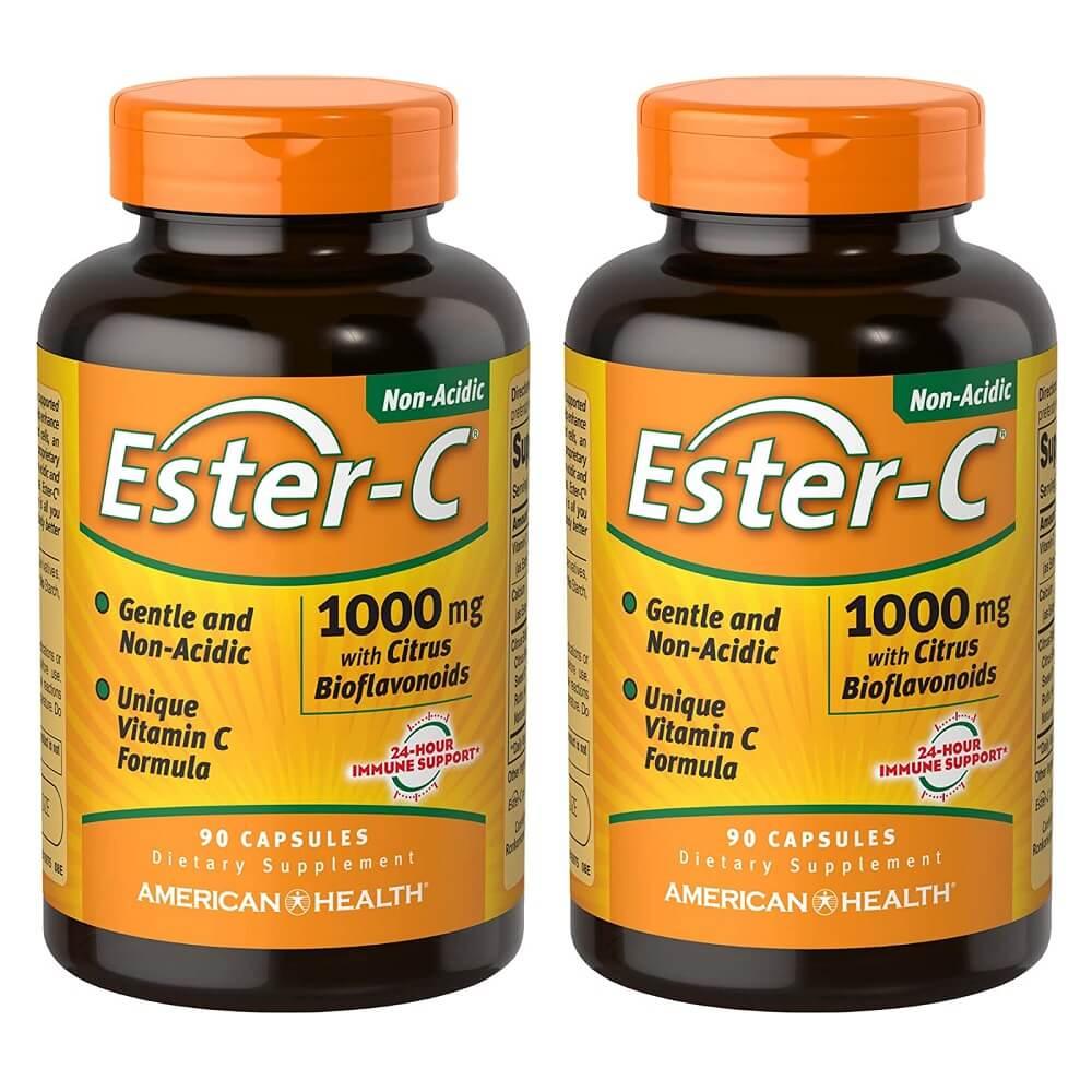 2 Bottles of American Health Ester-C 1000mg (90 Capsules) - Buy at New Green Nutrition