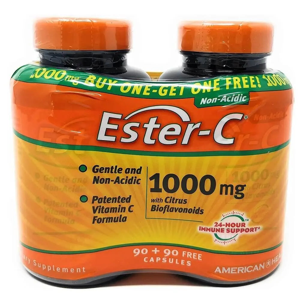 2 Bottles of American Health Ester-C 1000mg (90 Capsules) - Buy at New Green Nutrition