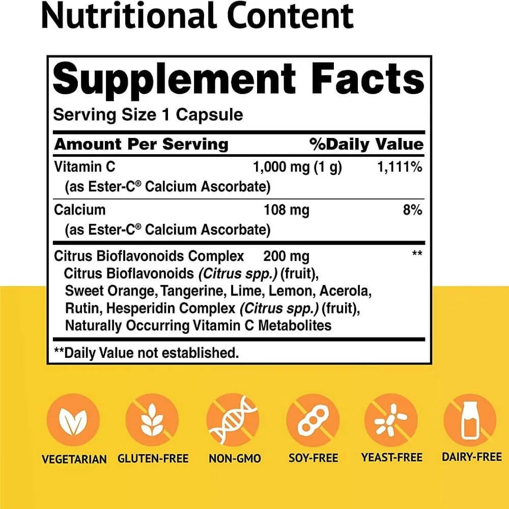 2 Bottles of American Health Ester-C 1000mg (90 Capsules) - Buy at New Green Nutrition