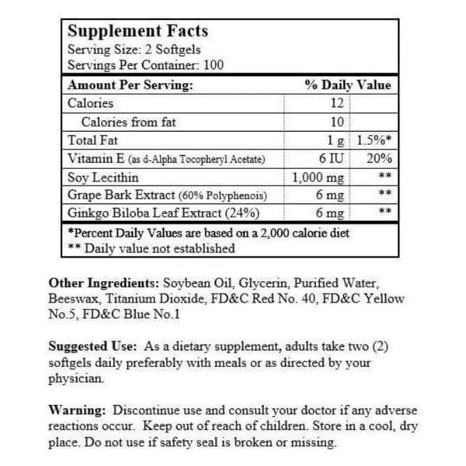2 Bottles of Hyper Lecithin+Ginkgo+OPC+Vitamin E (200 Softgels) - Buy at New Green Nutrition
