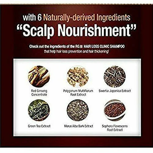 2 Bottles RGIII Hair Regeneration Shampoo with Purified Red Ginseng Saponin (520ml) - Buy at New Green Nutrition