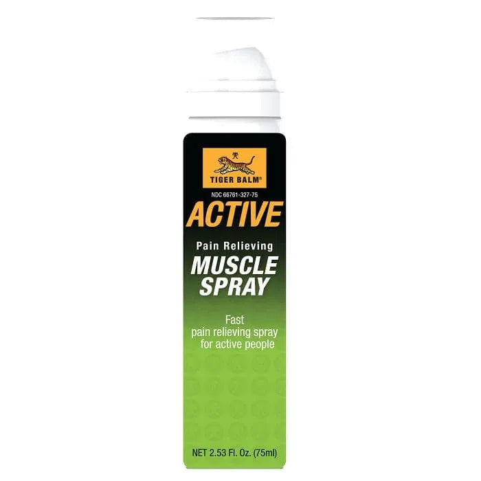 2 Boxes of Tiger Balm Active Pain Relieving Muscle Spray, 2.53 Oz. (75ml) - Buy at New Green Nutrition