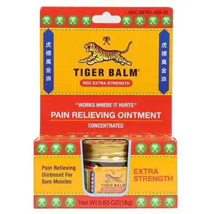 2 Boxes Tiger Balm Red Extra Strength Pain Relieving Ointment (0.63 oz) - Buy at New Green Nutrition