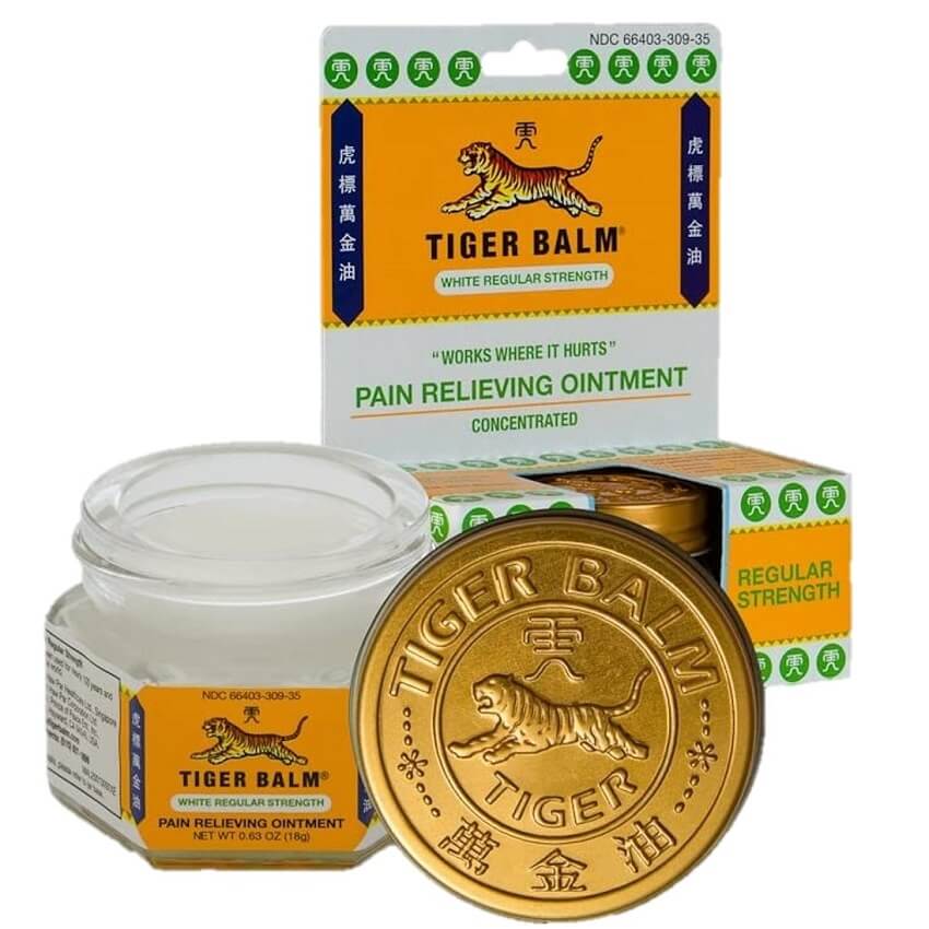 2 Boxes Tiger Balm White Regular Strength Pain Relieving Ointment (0.63 oz) - Buy at New Green Nutrition
