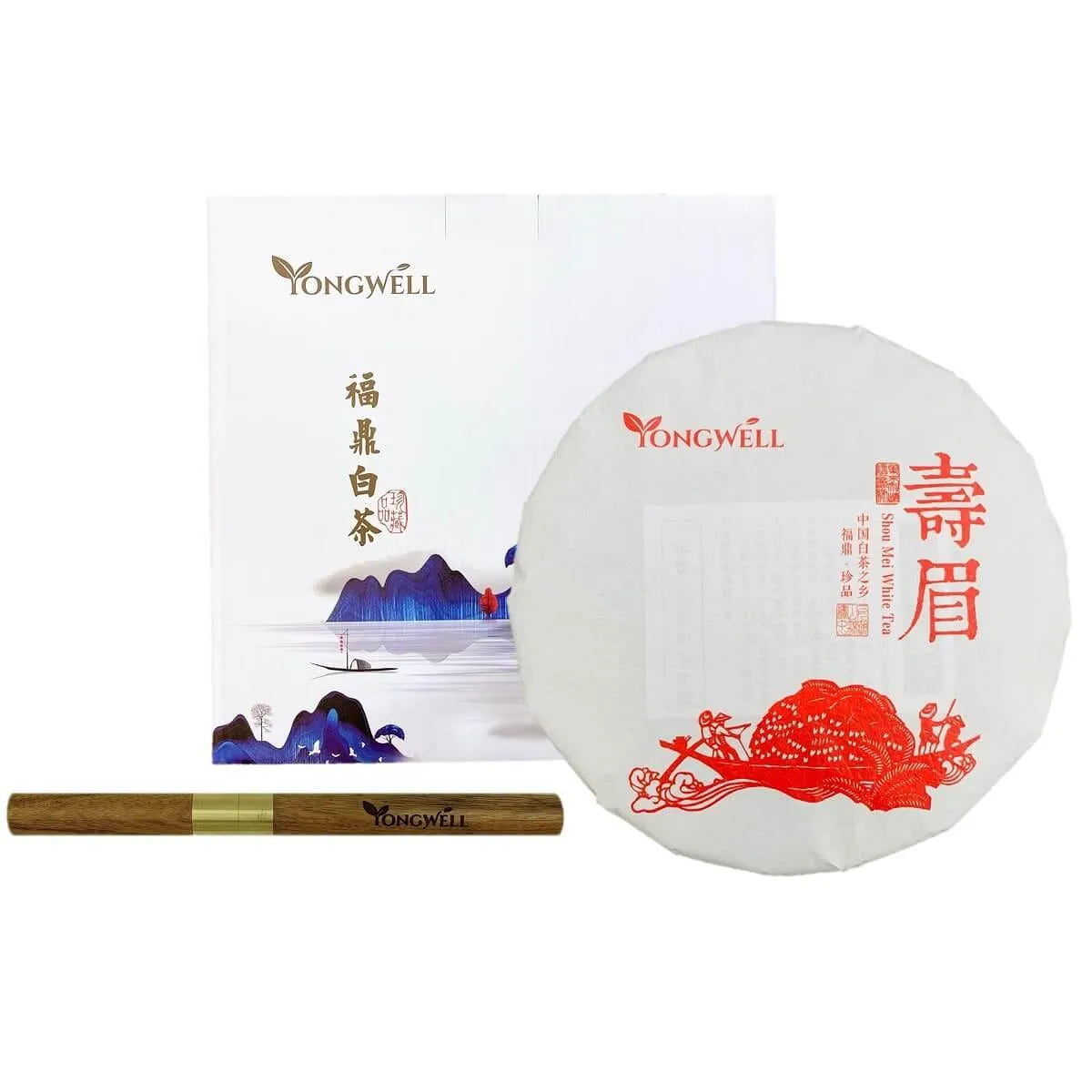 2015 Premium Grade Shou Mei White Tea Cake 350g (12.3oz) + Free Tea Knife - Buy at New Green Nutrition