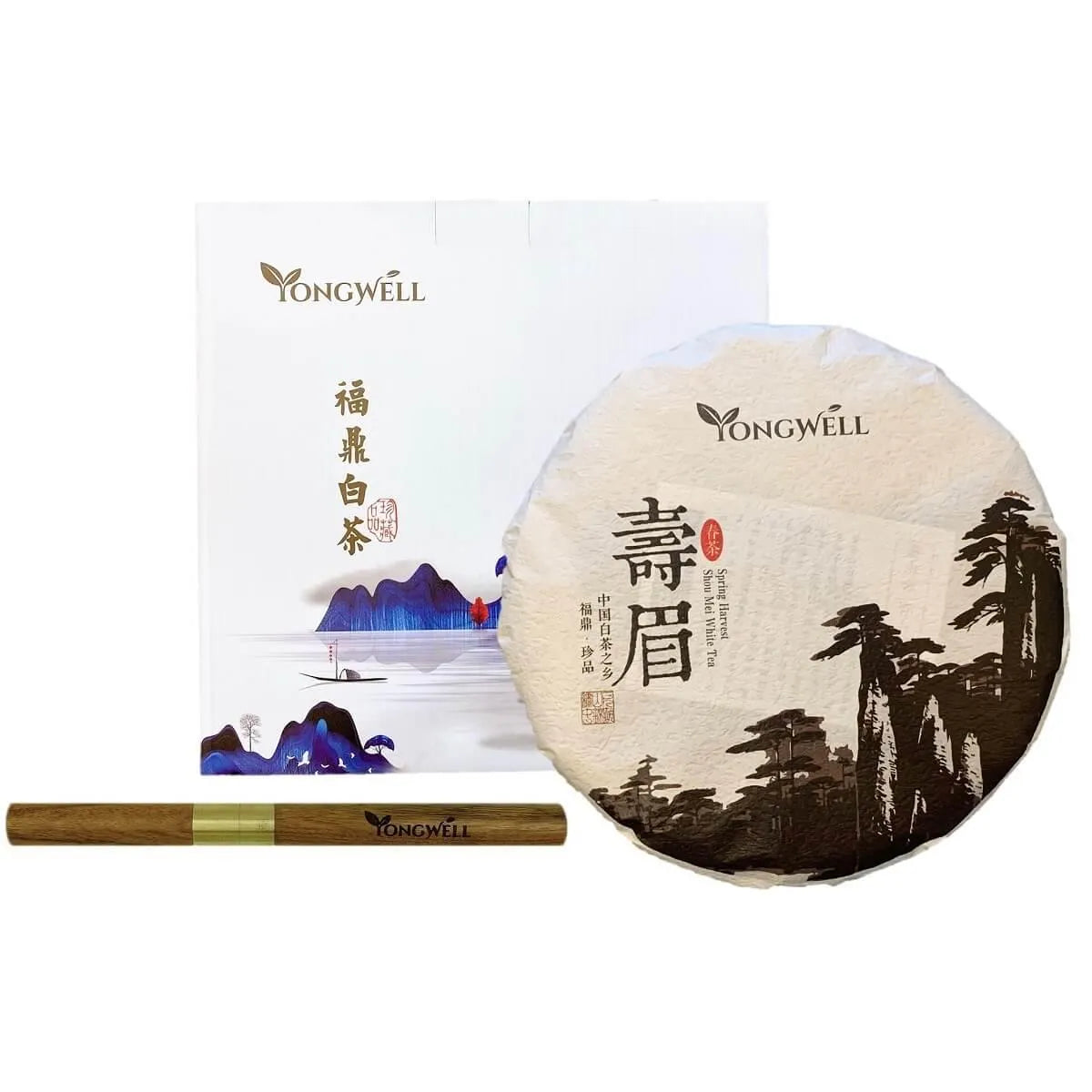 2016 Premium Grade Shou Mei Spring Harvested White Tea Cake 350g (12.3oz) + Free Tea Knife - Buy at New Green Nutrition