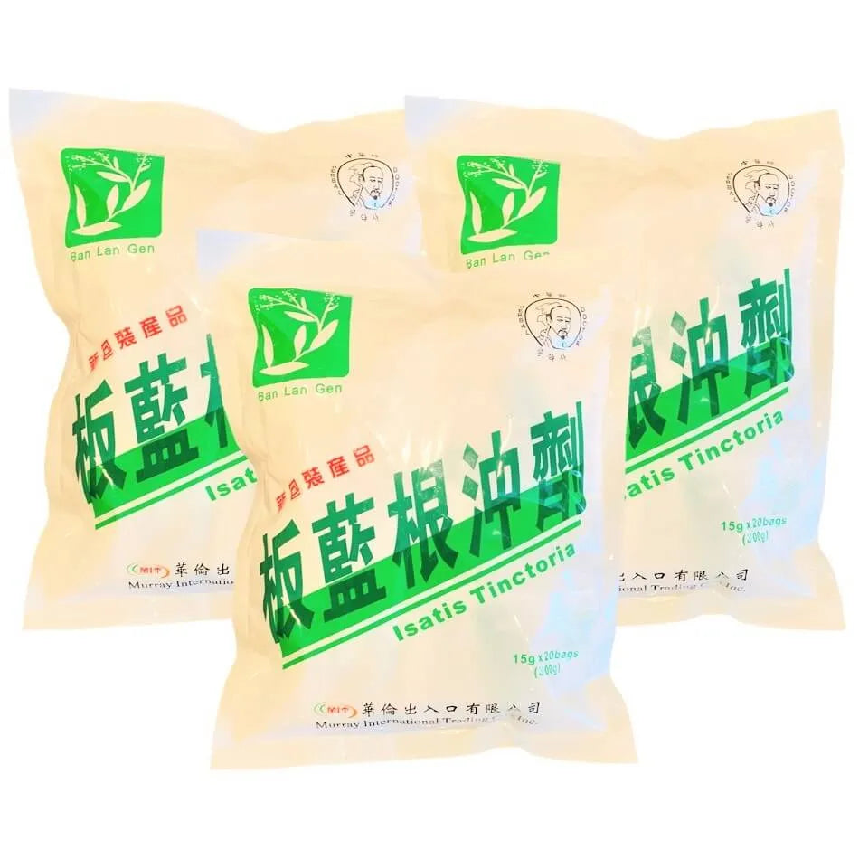 3 Bags Ban Lan Gen Chong Ji, Isatis Tinctoria Herbal Tea (20 Packets) - Buy at New Green Nutrition