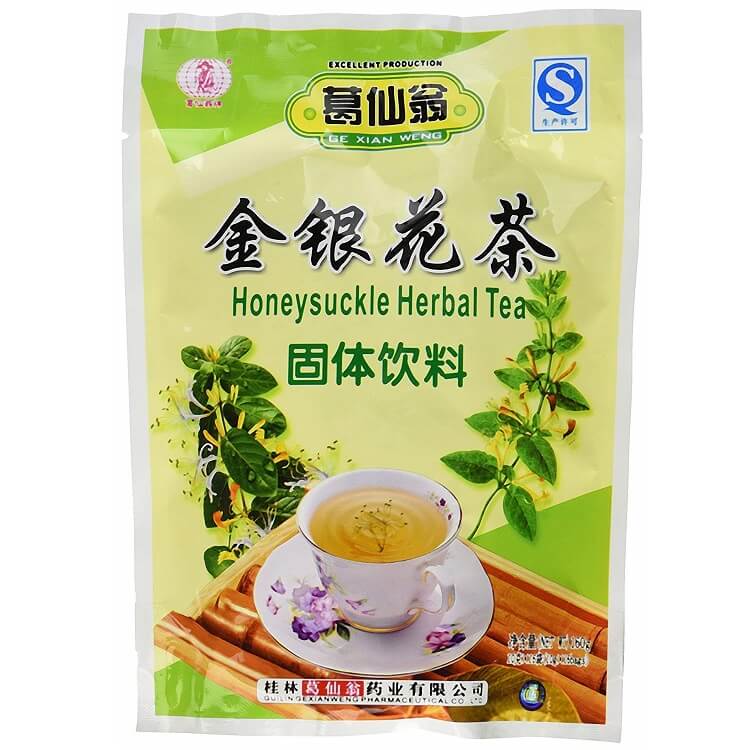 3 Bags Ge Xian Weng Honeysuckle Herbal Tea (16 Packets) - Buy at New Green Nutrition