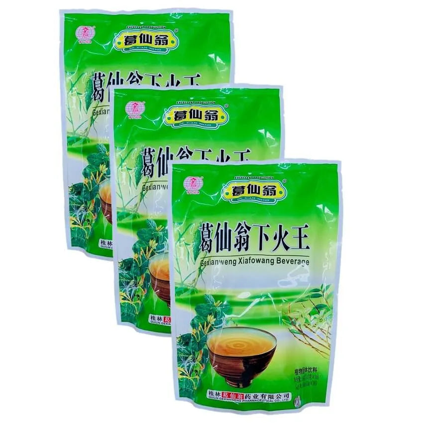 3 Bags Ge Xian Weng Xiafowang Herbal Tea (16 Packets) - Buy at New Green Nutrition