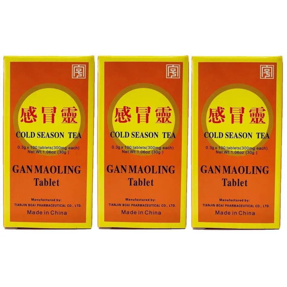 3 Bottles Gan Mao Ling (100 Tablets) - Buy at New Green Nutrition