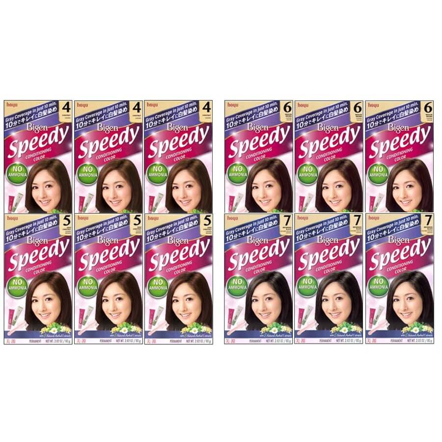 3 Boxes of Bigen Speedy Kit With Brush (#4, #5,#6 or #7) - Buy at New Green Nutrition