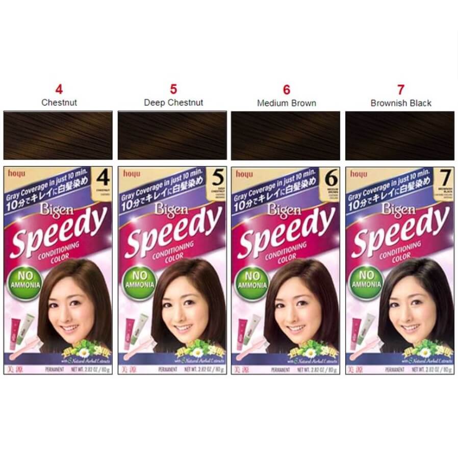 3 Boxes of Bigen Speedy Kit With Brush (#4, #5,#6 or #7) - Buy at New Green Nutrition
