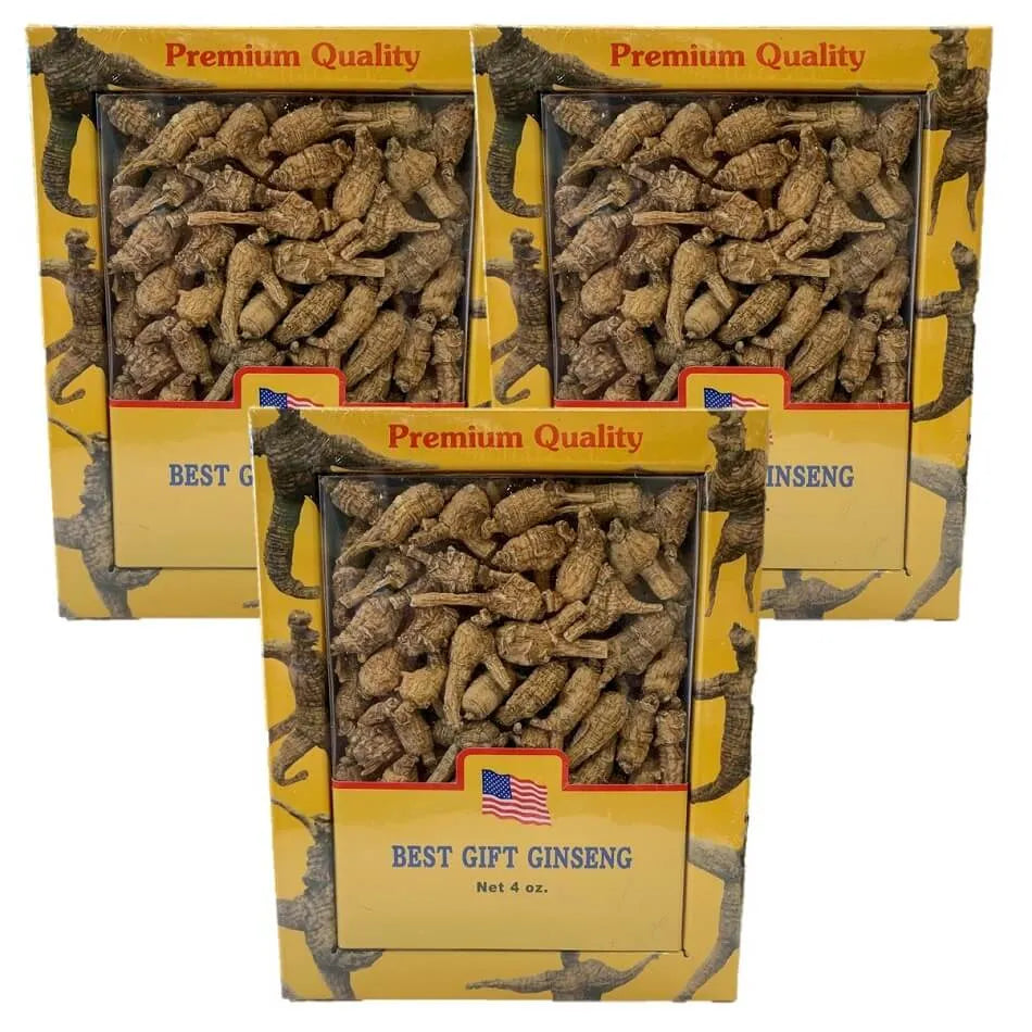 3 Boxes of Premium American Ginseng Root Small Pearl Size (4 oz box) - Buy at New Green Nutrition