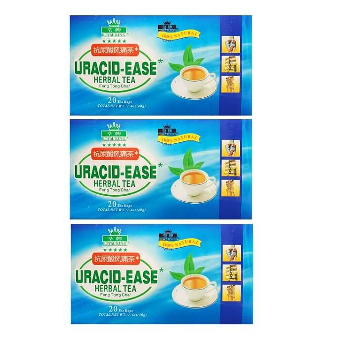 3 Boxes of Royal King Uracid-Ease Herbal Tea (20 Tea Bags) - Buy at New Green Nutrition