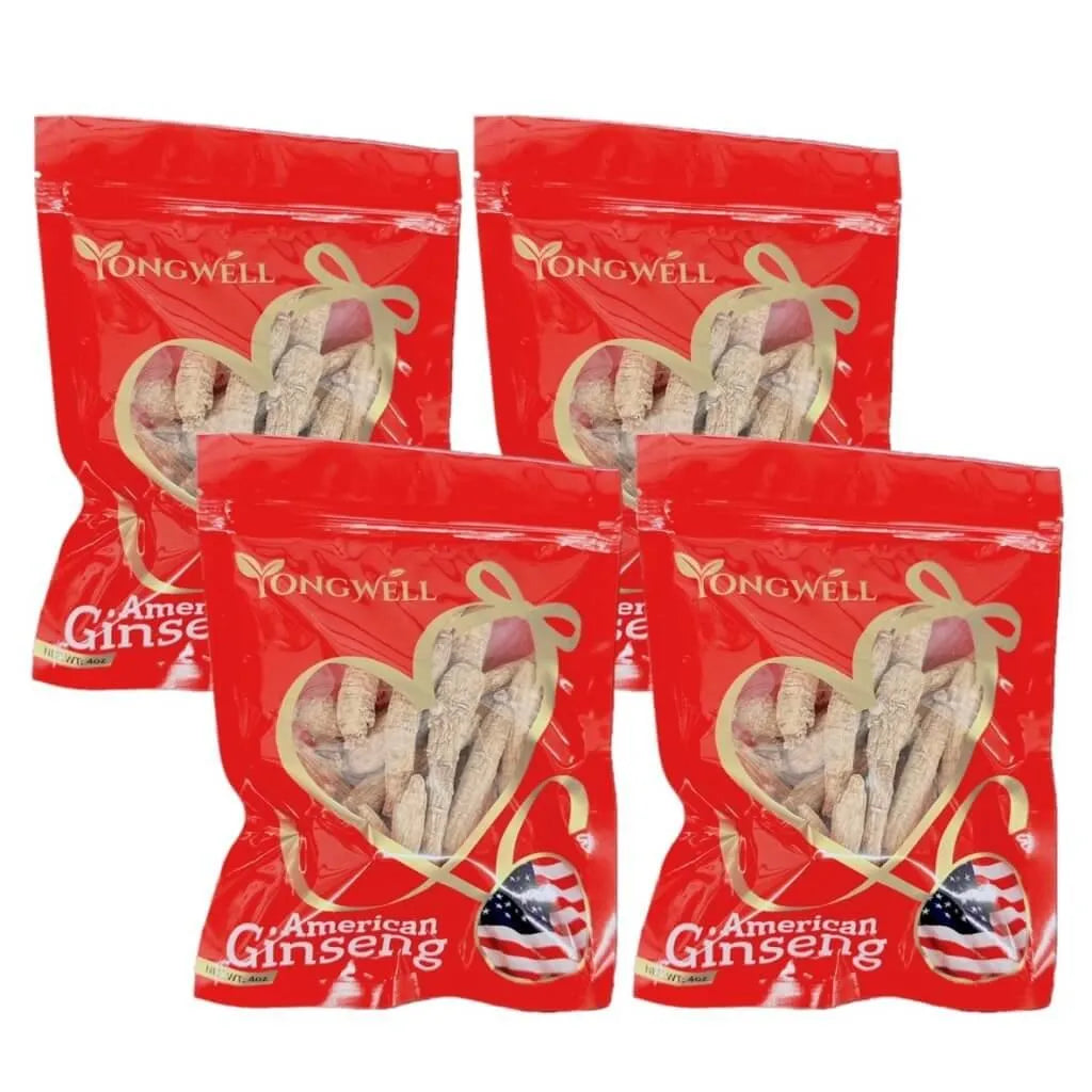4 Bags Premium American Ginseng Medium Long (4 oz.) - Buy at New Green Nutrition