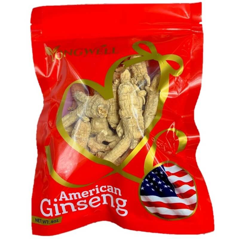 4 Bags Premium American Ginseng Original Root (4 oz.) + 1 Bag Free - Buy at New Green Nutrition
