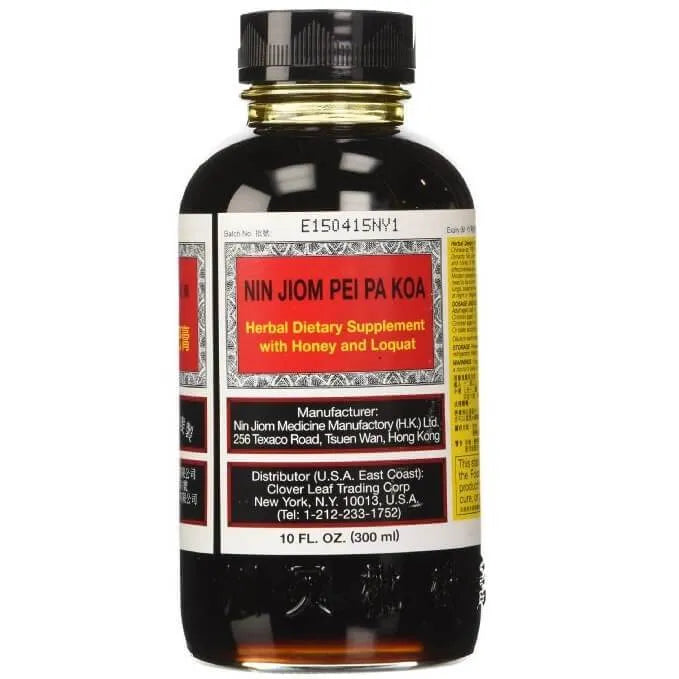 4 Bottles of Nin Jiom Pei Pa Koa Honey Loquat (10 fl.oz) - Buy at New Green Nutrition