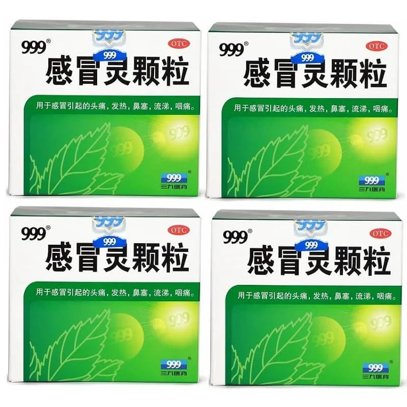 4 Boxes 999 Gan Mao Ling, Cold Remedy Granular 10g (9 Bags) - Buy at New Green Nutrition
