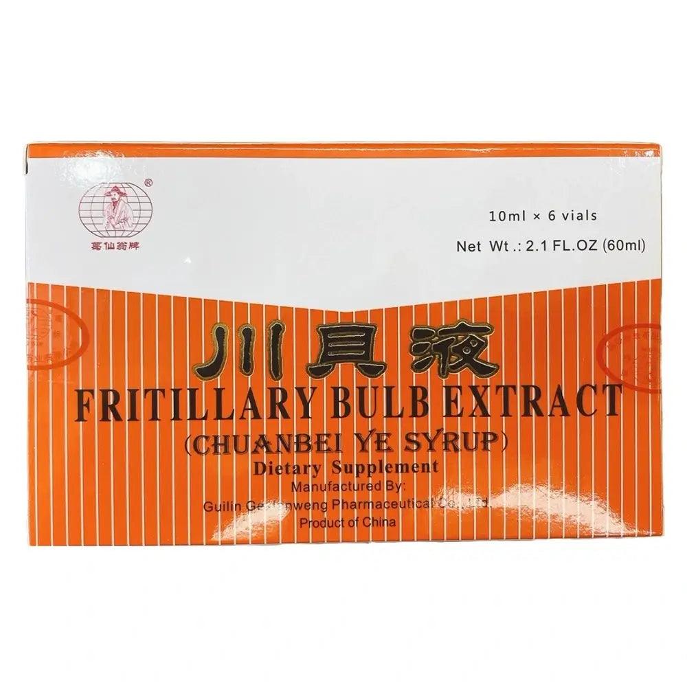 4 Boxes of Fritillary Bulb Extract (Sweet) Oral Liquid (Chuanbei Ye Syrup) 6 Vials - Buy at New Green Nutrition