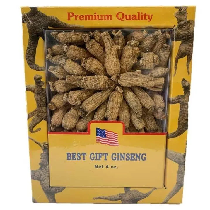 4 Boxes of Premium American Ginseng Root Medium Short Size (4 oz box) - Buy at New Green Nutrition