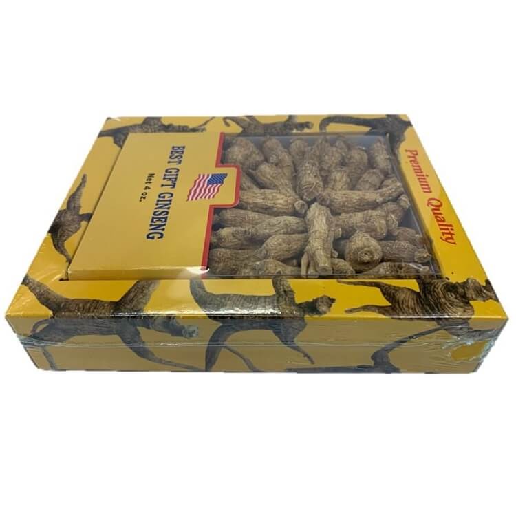 4 Boxes of Premium American Ginseng Root Medium Short Size (4 oz box) - Buy at New Green Nutrition