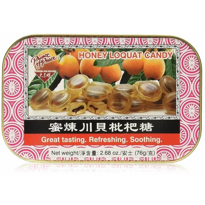 4 Tins Honey Loquat Candy, Helps to Refresh & Sooth Throat (2.68 oz.) - Buy at New Green Nutrition