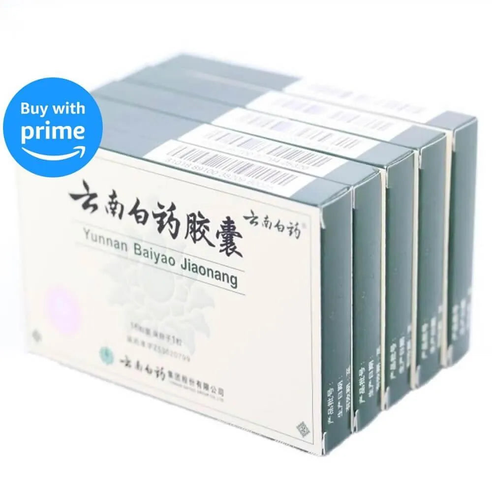 5 Boxes Yunnan Baiyao Capsules (16 Capsules) - Buy at New Green Nutrition