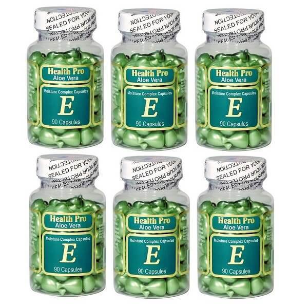 6 Bottles Nu-Health Aloe Vera Vitamin E Skin Oil Moisture Complex (90 Capsules) - Buy at New Green Nutrition