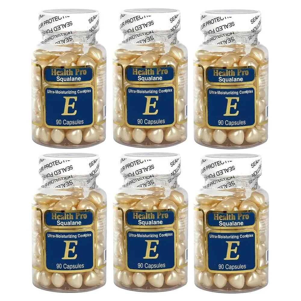 6 Bottles Nu-Health Squalane Vitamin E Skin Oil Moisture Complex (90 Capsules) - Buy at New Green Nutrition