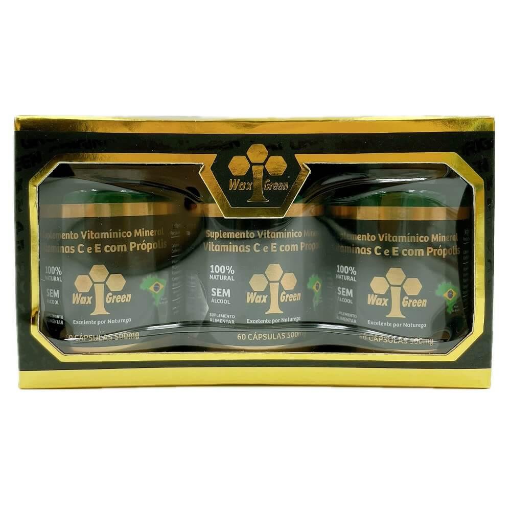 6 Bottles Wax Green Bee Propolis 500mg (60 Capsules) - Buy at New Green Nutrition