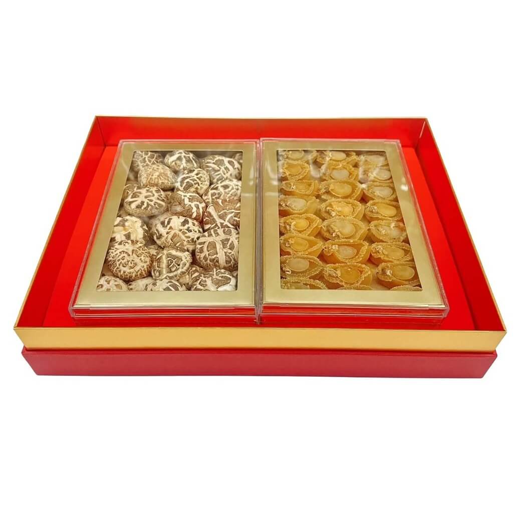 Dalian Dried Abalone Plus White Shiitake Mushrooms Premium Gift Box Set - Buy at New Green Nutrition