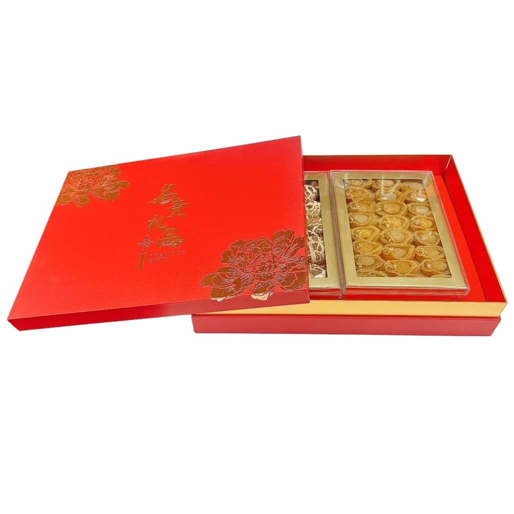 Dalian Dried Abalone Plus White Shiitake Mushrooms Premium Gift Box Set - Buy at New Green Nutrition