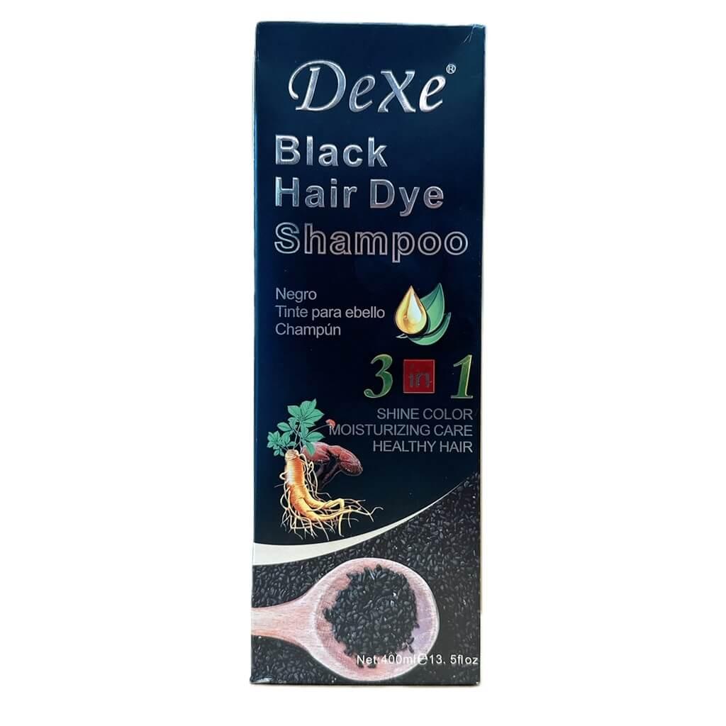 Dexe Black Hair Dye Shampoo, 3 in 1 Hair Color Shampoo Black Color (400 ML) - Buy at New Green Nutrition