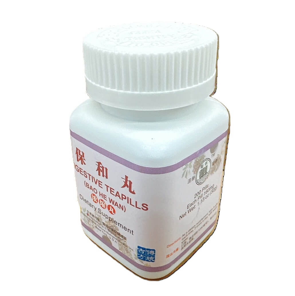 Digestive Teapills (Bao He Wan) Extra Concentrated (200 Pills) - Buy at New Green Nutrition